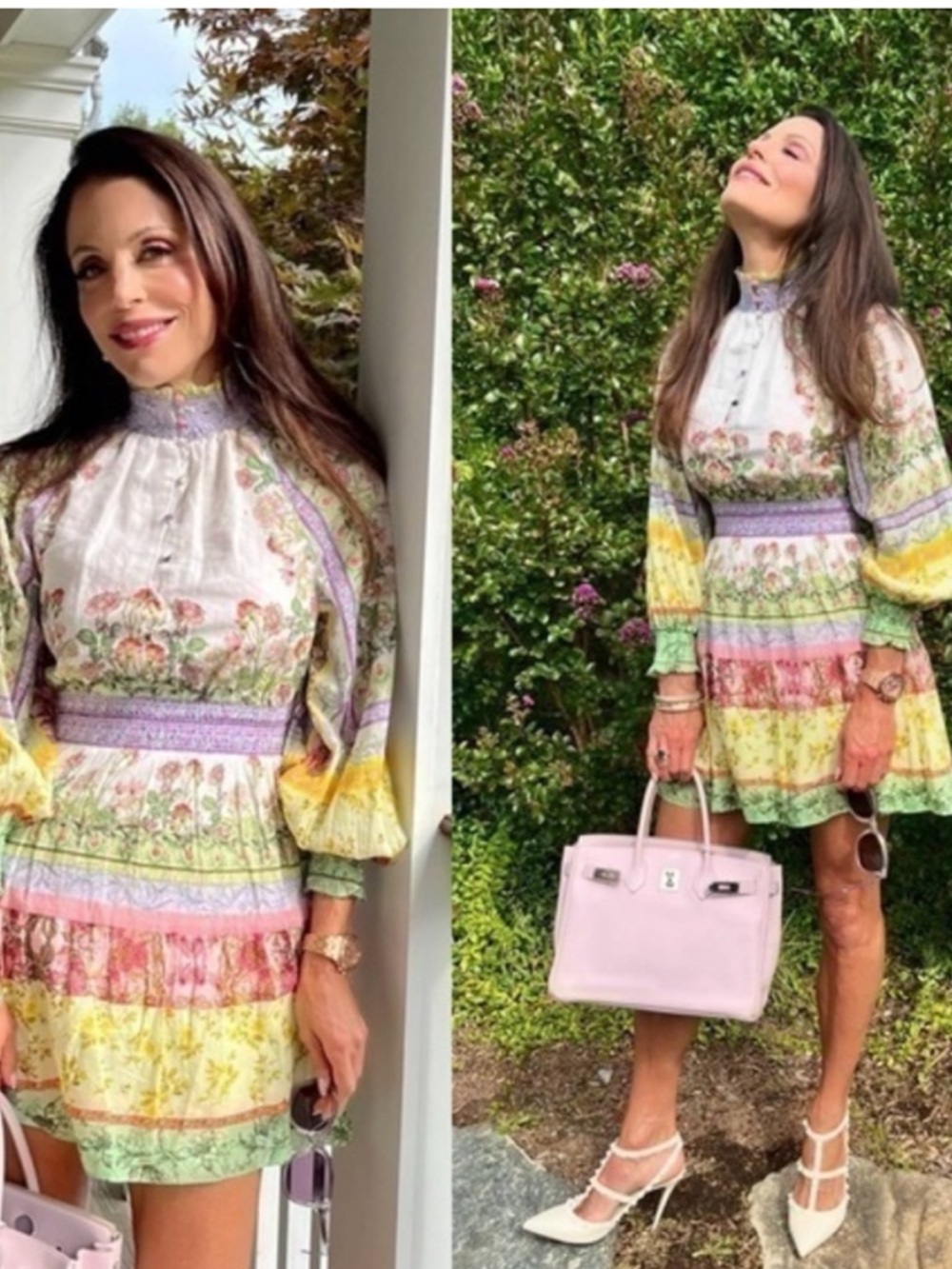 Alice + Olivia Lavinia Tiered Floral Print Mini Dress